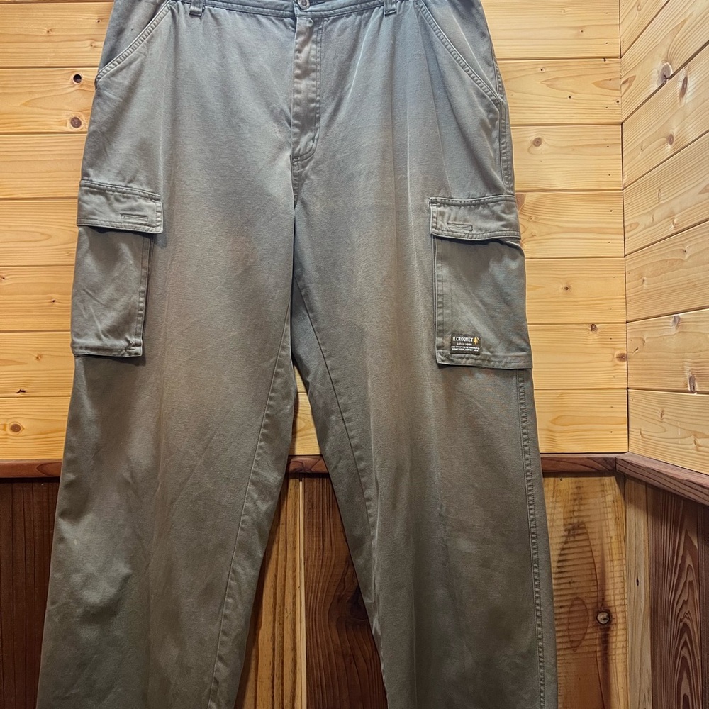 Khaki Cut-Off Cargo Pants